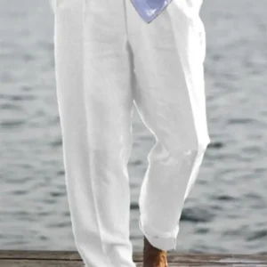 Casual Loose Linen Pants For Men Spring Summer Daily Leisure Wear