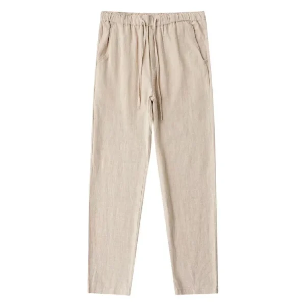 Men's Cotton Linen Pants Autumn Breathable Fitness Streetwear Trousers - Image 4