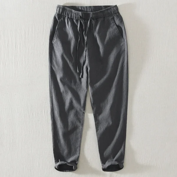 Men's Ankle Length Linen Harem Pants Summer Casual Trousers - Image 3