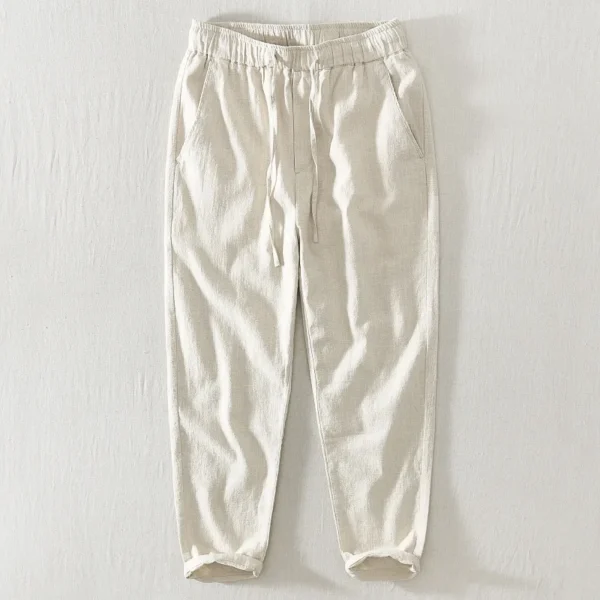Men's Ankle Length Linen Harem Pants Summer Casual Trousers