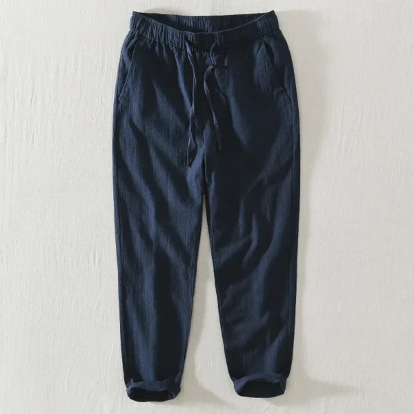 Men's Ankle Length Linen Harem Pants Summer Casual Trousers - Image 5