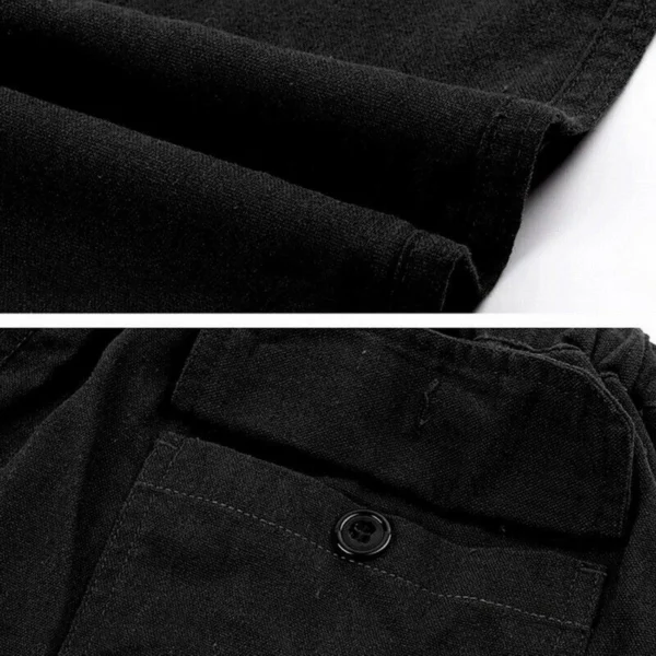 Spring Linen Wide Leg Oversized Casual Yoga Pants For Men - Image 8