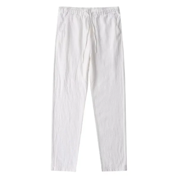 Men's Cotton Linen Pants Autumn Breathable Fitness Streetwear Trousers - Image 2